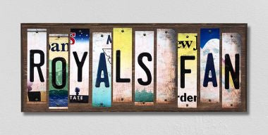 Royals Fan License Plate Tag Strips Novelty Wood Signs WS-408