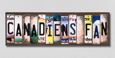 Canadiens Fan License Plate Tag Strips Novelty Wood Signs WS-422