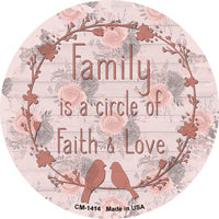 Circle Of Faith and Love Novelty Circle Coaster Set of 4