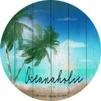 Oceanaholic Novelty Circle Coaster Set of 4