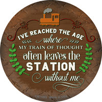 Leaves The Station Without Me Novelty Circle Coaster Set of 4