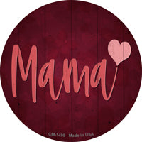 Mama Heart Novelty Circle Coaster Set of 4