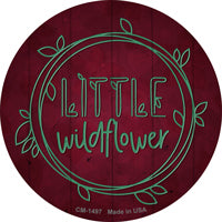 Little Wildflower Novelty Circle Coaster Set of 4