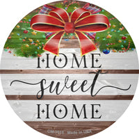 Home Sweet Home Ribbon Novelty Circle Coaster Set of 4