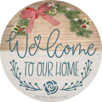 Our Home Wreath Novelty Circle Coaster Set of 4