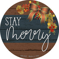 Stay Merry Novelty Circle Coaster Set of 4