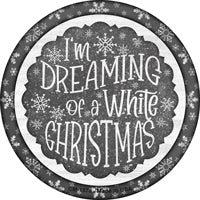 Dreaming of a White Christmas Novelty Circle Coaster Set of 4
