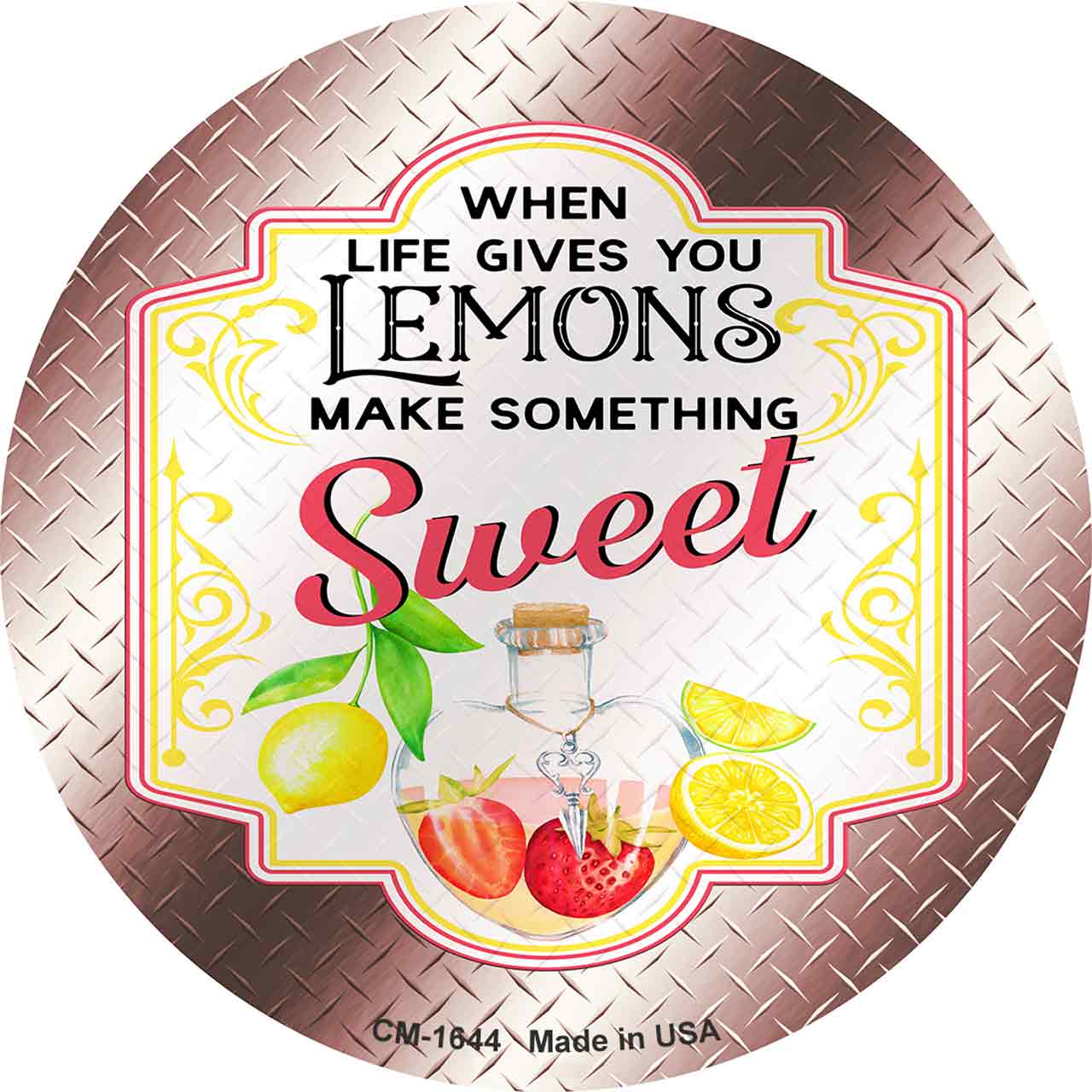 Make Something Sweet Burgundy Novelty Circle Coaster Set of 4