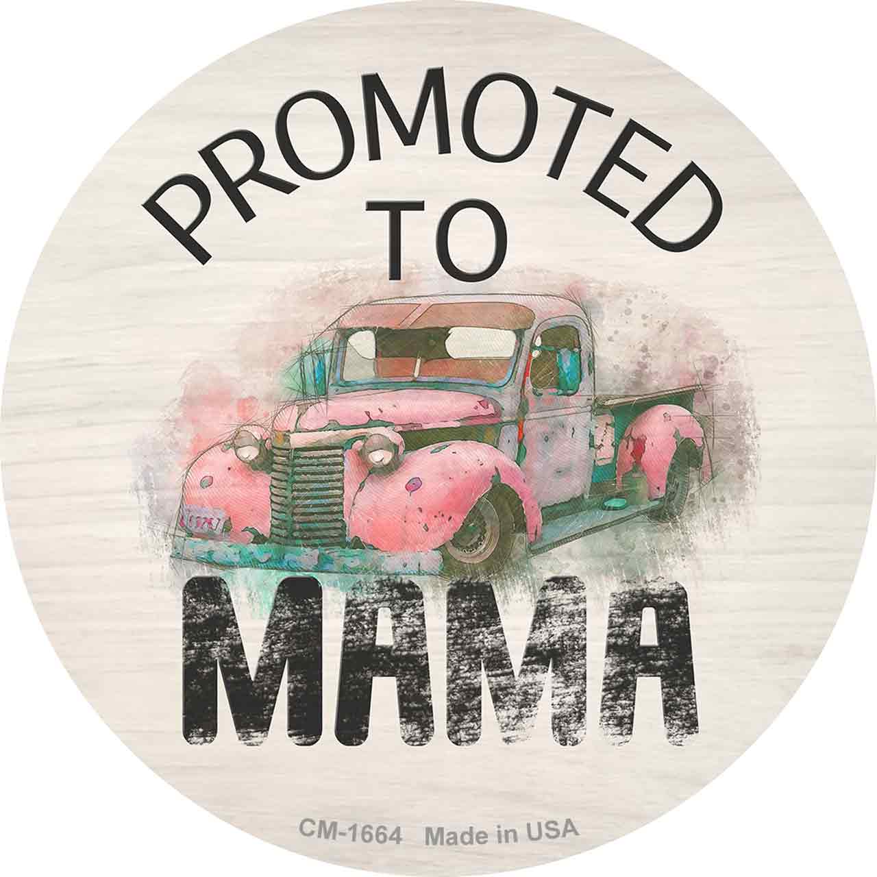 Promoted To Mama Novelty Circle Coaster Set of 4