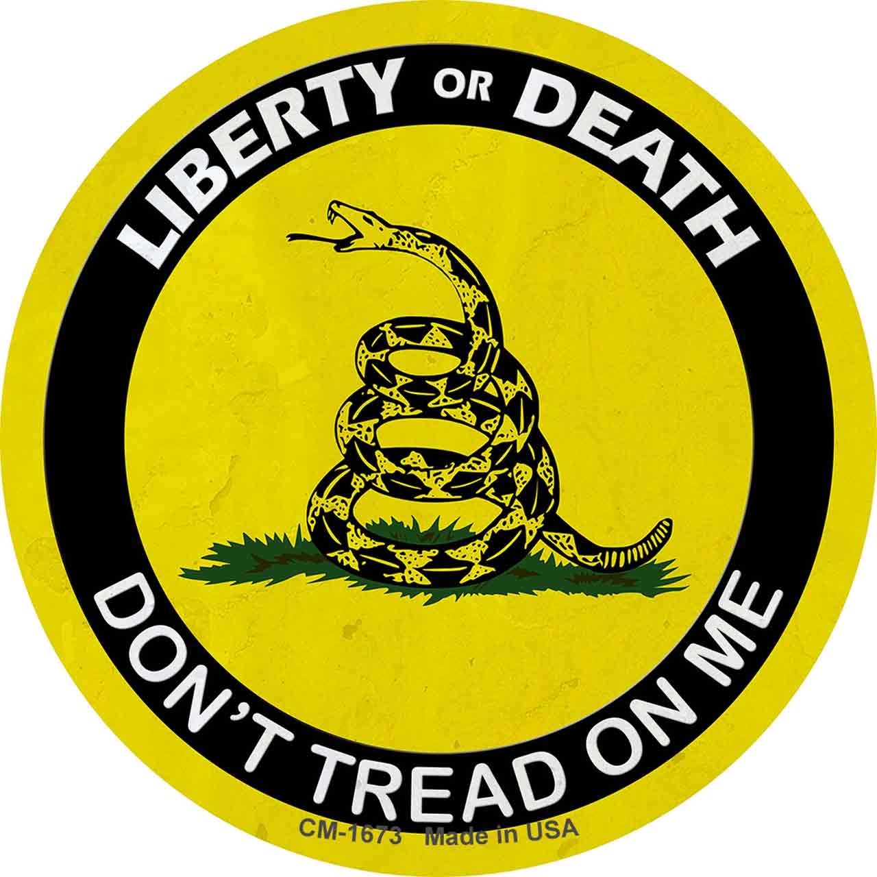 Liberty Or Death Gadsden Novelty Circle Coaster Set of 4