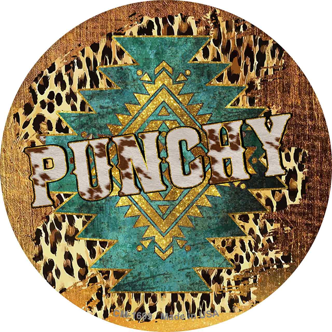 Punkcy Aztec Print Novelty Circle Coaster Set of 4