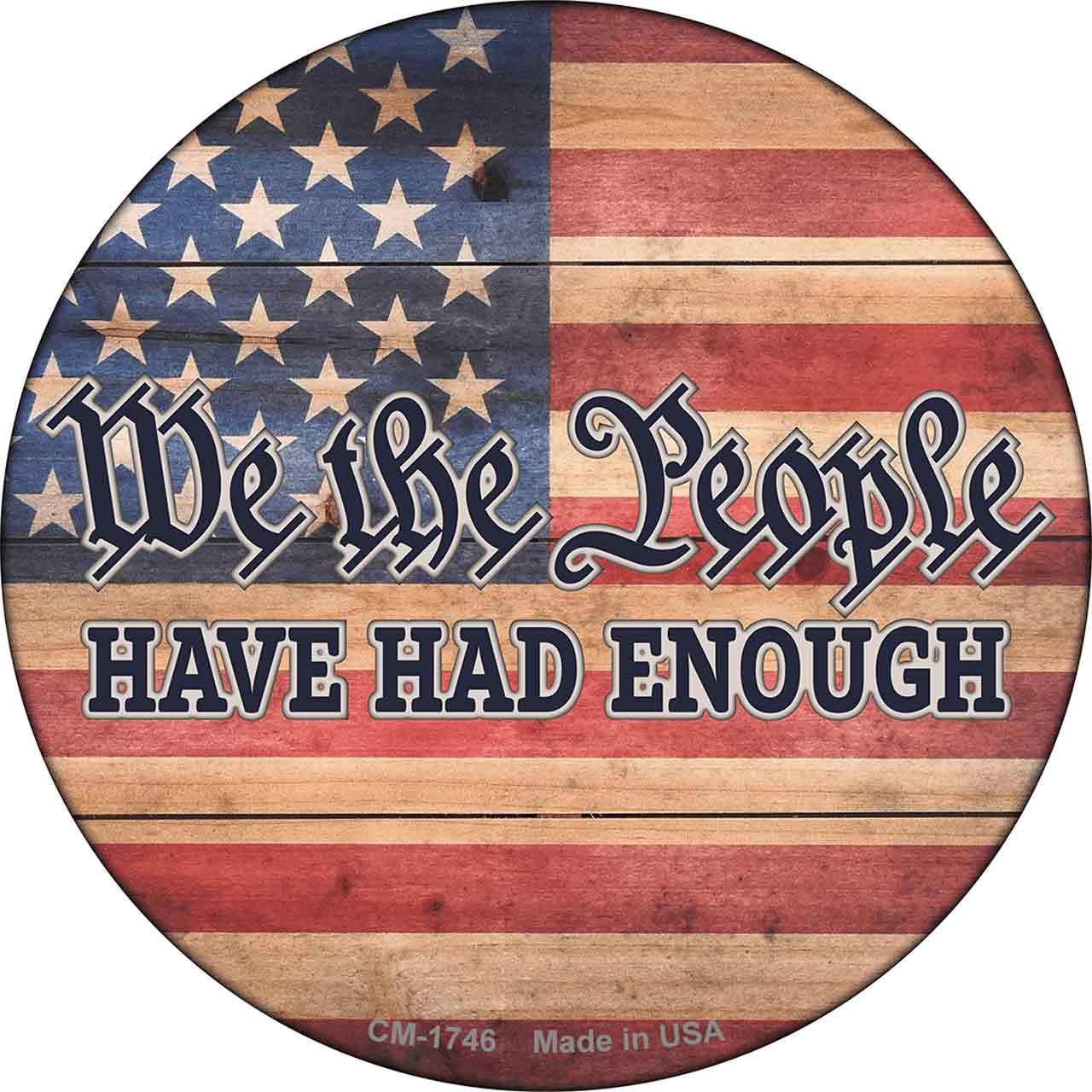 People Have Had Enough Faded Novelty Circle Coaster Set of 4