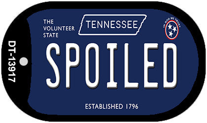 Spoiled Tennessee Blue Novelty Metal Dog Tag Necklace