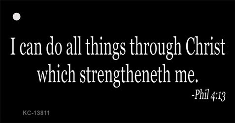 Phil 4 13 Bible Verse Novelty Metal Key Chain
