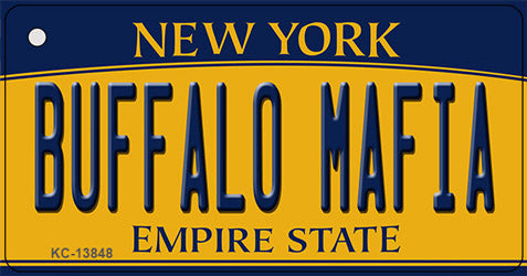 Buffalo Mafia NY Yellow Novelty Metal Key Chain