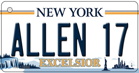 Allen 17 NY Excelsior Novelty Metal Key Chain