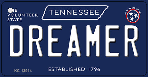 Dreamer Tennessee Blue Novelty Metal Key Chain