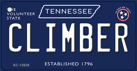 Climber Tennessee Blue Novelty Metal Key Chain