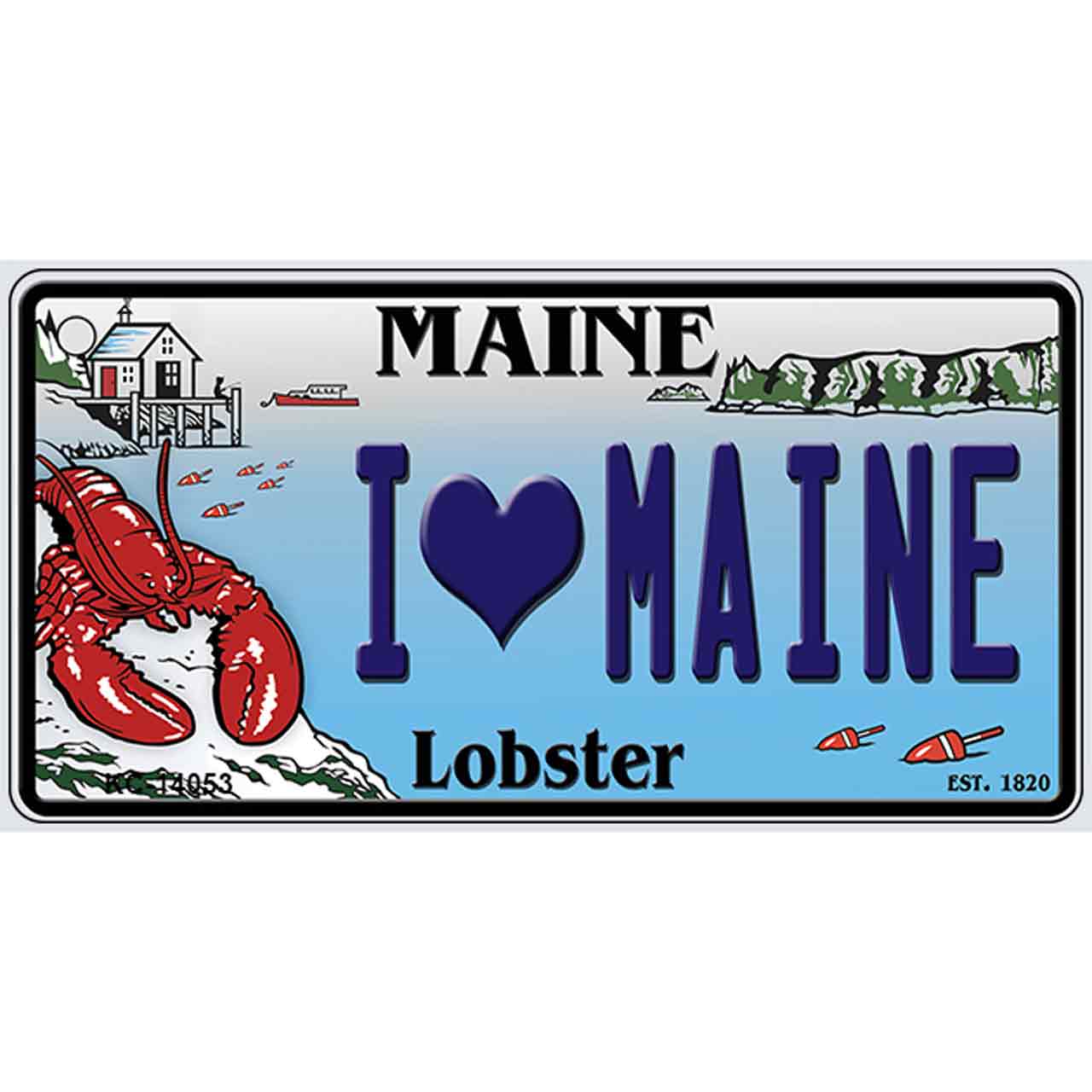 I Heart Maine Lobster Novelty Metal Key Chain