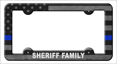 Sheriff Family Novelty Metal License Plate Frame