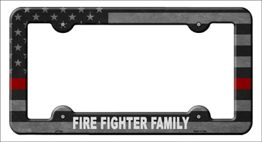 Fire Fighter Family Novelty Metal License Plate Frame
