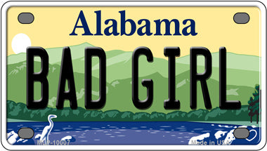 Bad Girl Alabama Novelty Mini Metal License Plate Tag