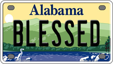 Blessed Alabama Novelty Mini Metal License Plate Tag