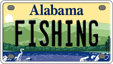 Fishing Alabama Novelty Mini Metal License Plate Tag