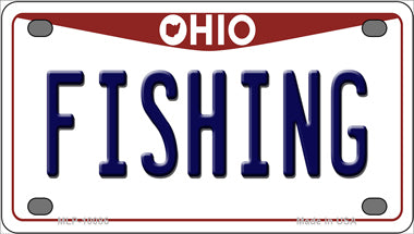 Fishing Ohio Novelty Mini Metal License Plate Tag