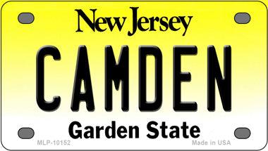 Camden New Jersey Novelty Mini Metal License Plate Tag