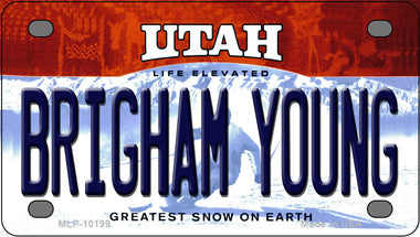 Brigham Young Utah Novelty Mini Metal License Plate Tag