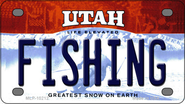 Fishing Utah Novelty Mini Metal License Plate Tag