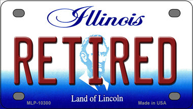 Retired Illinois Novelty Mini Metal License Plate Tag