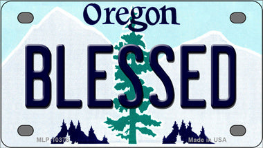 Blessed Oregon Novelty Mini Metal License Plate Tag