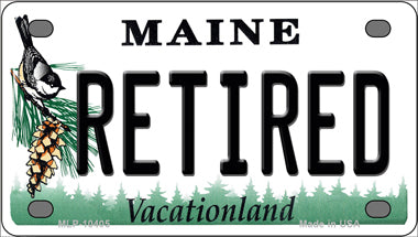 Retired Maine Novelty Mini Metal License Plate Tag