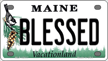 Blessed Maine Novelty Mini Metal License Plate Tag