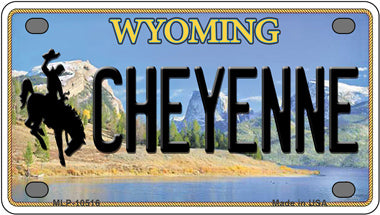 Cheyenne Wyoming Novelty Mini Metal License Plate Tag