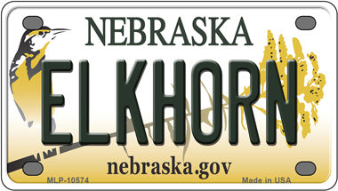 Elkhorn Nebraska Novelty Mini Metal License Plate Tag
