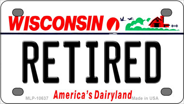 Retired Wisconsin Novelty Mini Metal License Plate Tag