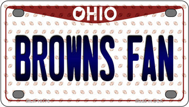 Browns Fan Ohio Novelty Mini Metal License Plate Tag