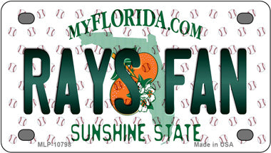 Rays Fan Florida Novelty Mini Metal License Plate Tag