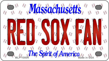 Red Sox Fan Massachusetts Novelty Mini Metal License Plate Tag