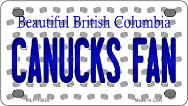 Canucks Fan British Columbia Novelty Mini Metal License Plate Tag