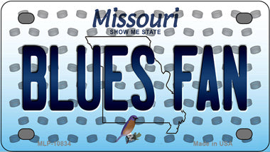Blues Fan Missouri Novelty Mini Metal License Plate Tag
