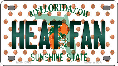 Heat Fan Florida Novelty Mini Metal License Plate Tag