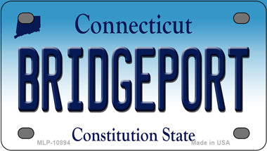 Bridgeport Connecticut Novelty Mini Metal License Plate Tag