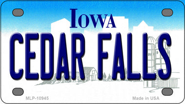 Cedar Falls Iowa Novelty Mini Metal License Plate Tag