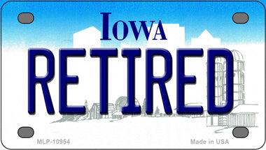 Retired Iowa Novelty Mini Metal License Plate Tag