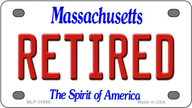 Retired Massachusetts Novelty Mini Metal License Plate Tag
