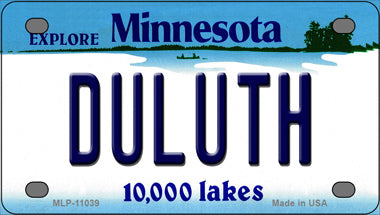 Duluth Minnesota State Novelty Mini Metal License Plate Tag